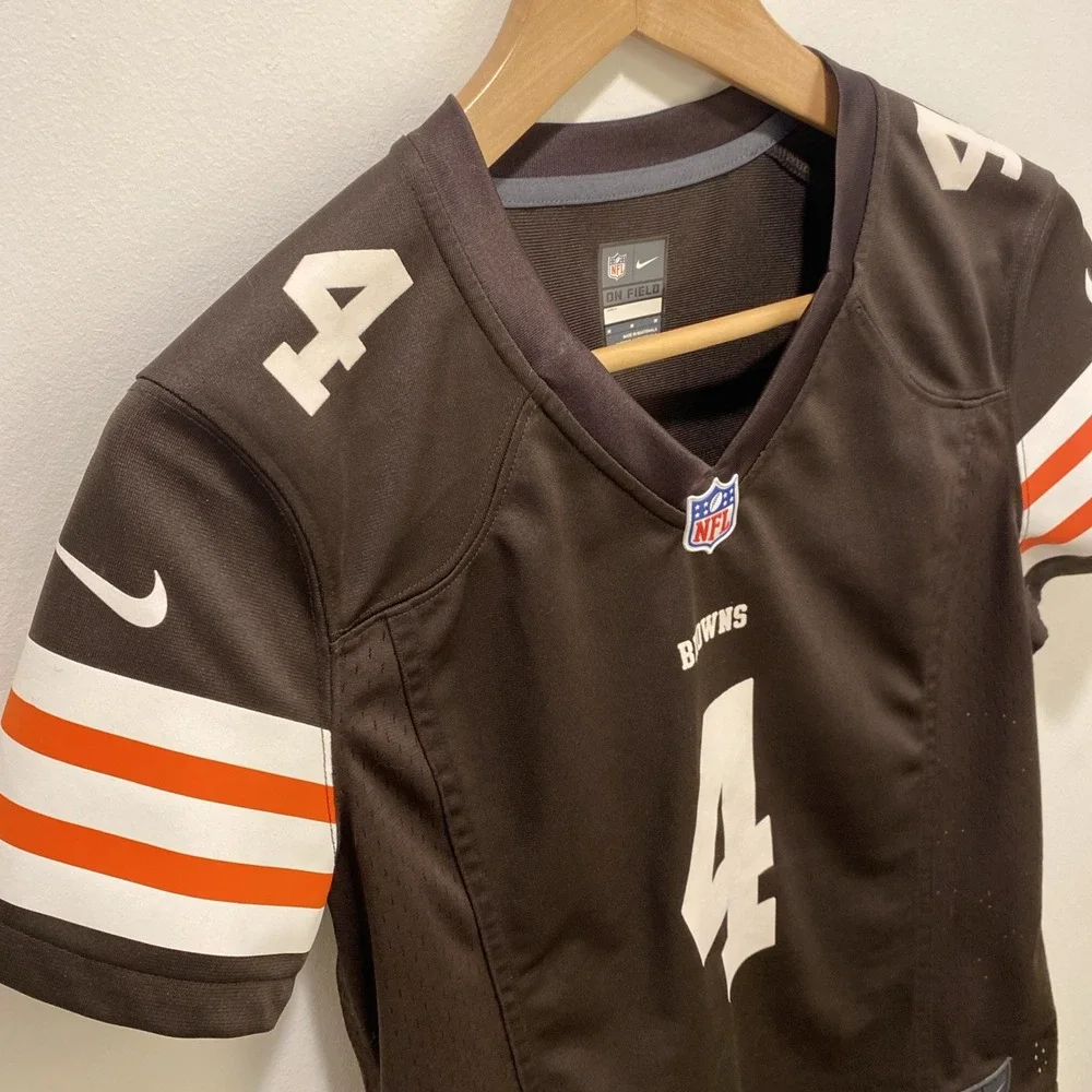 Cleveland Browns #4 Deshaun Watson Nike On Field Jersey Womens Medium Football